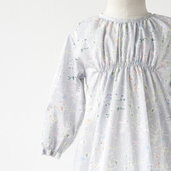 MAKIE 2016AW キッズ BABY DRESS W/RIBBON ギャザーワンピース（LAVENDER FLOWER ）2A-4A